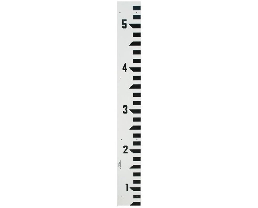Crain 7-Inch Wide Stream Gauge (10ths, Feet), 5.5-10.5 Feet