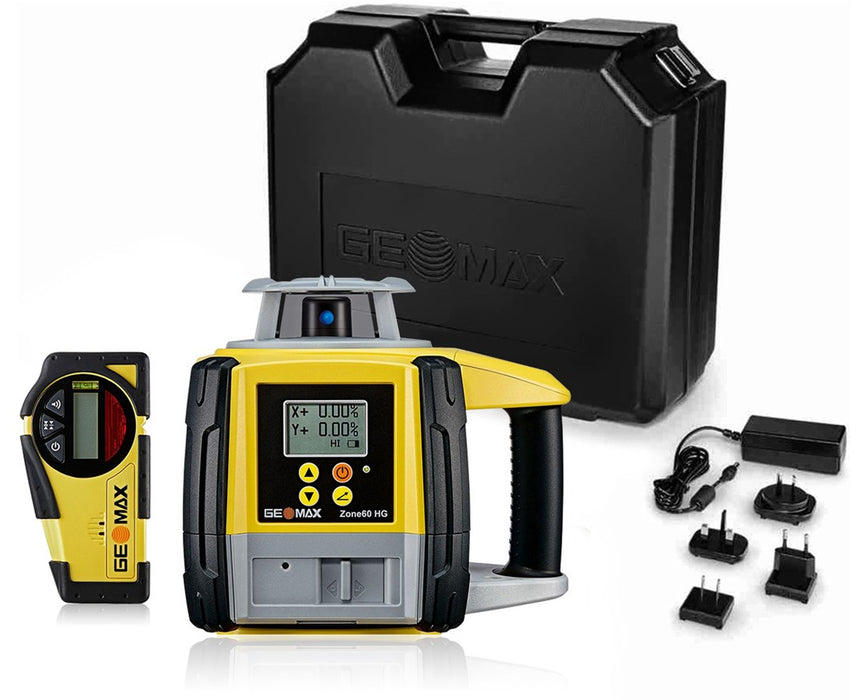 GeoMax Zone60 HG Semi-Automatic Dual Grade Laser with ZRB35 Basic Receiver - 6013526