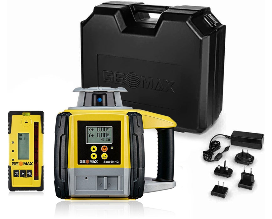 GeoMax Zone60 HG Semi-Automatic Dual Grade Laser with ZRP105 Pro Receiver - 6010660