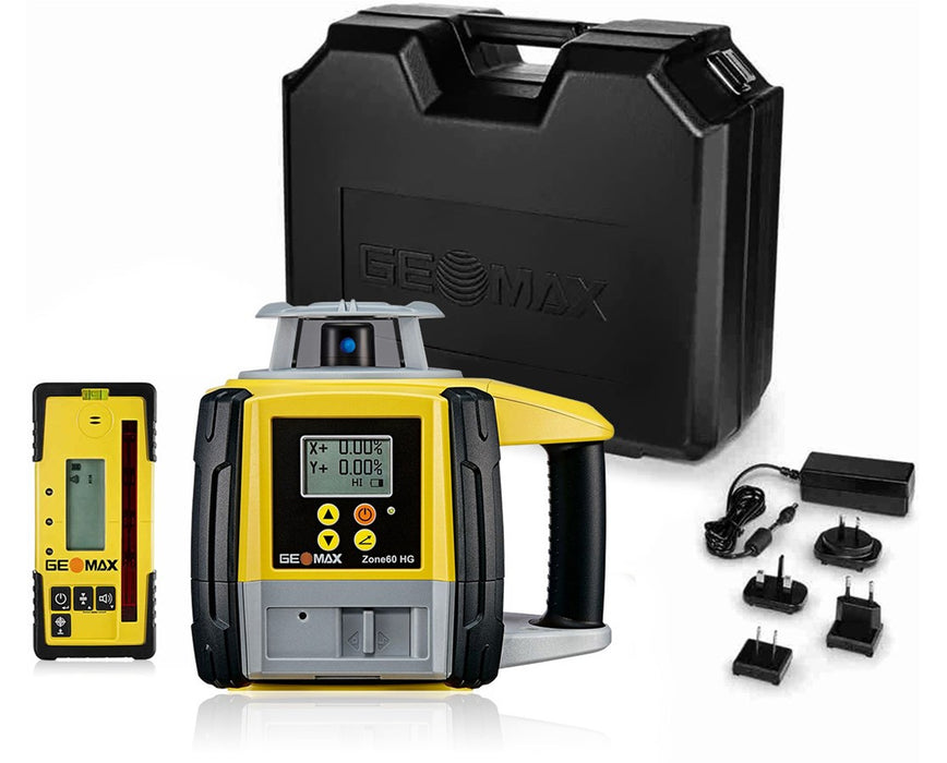 GeoMax Zone60 HG Semi-Automatic Dual Grade Laser with ZRD105 Digital Receiver - 6010661