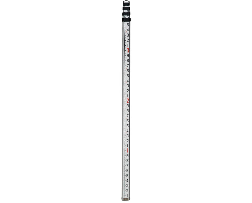13' Aluminum Grade Rod, feet/8ths & feet/10ths