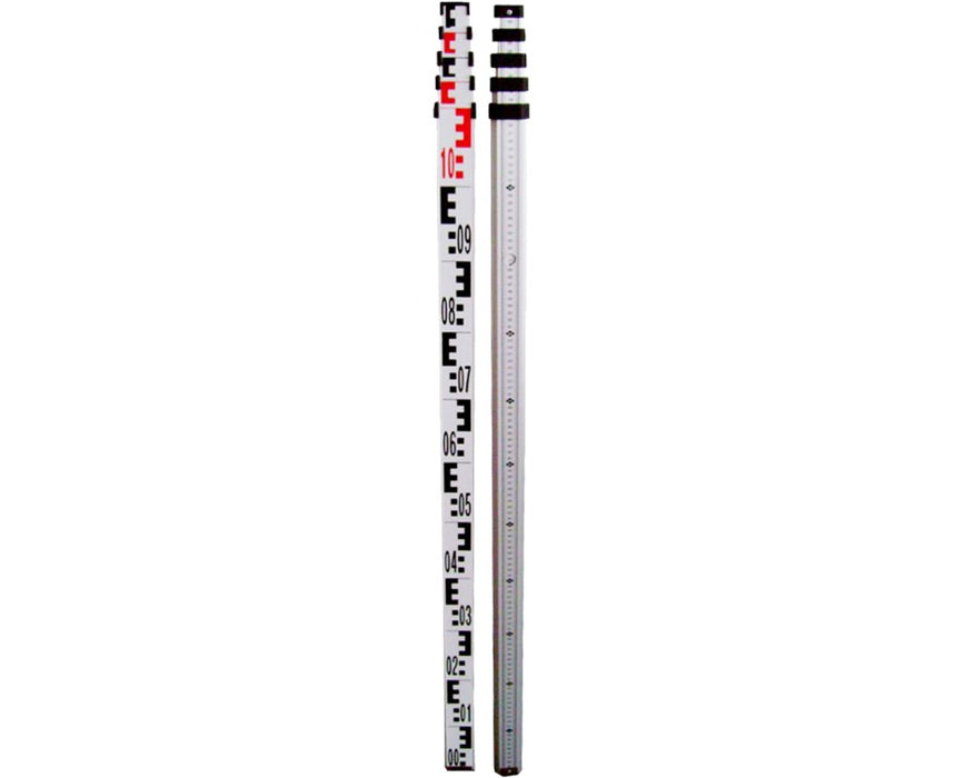 4 m Aluminum Grade Rod, cm/mm & E scale (decimeters)