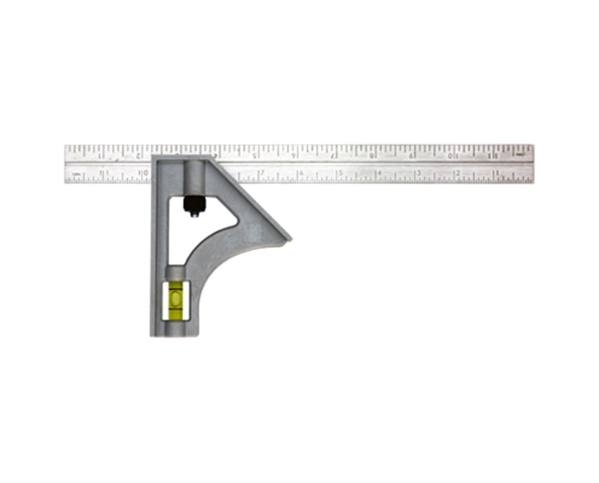 12" Inch/Metric Structo-Cast Stainless Steel Combination Square Inch