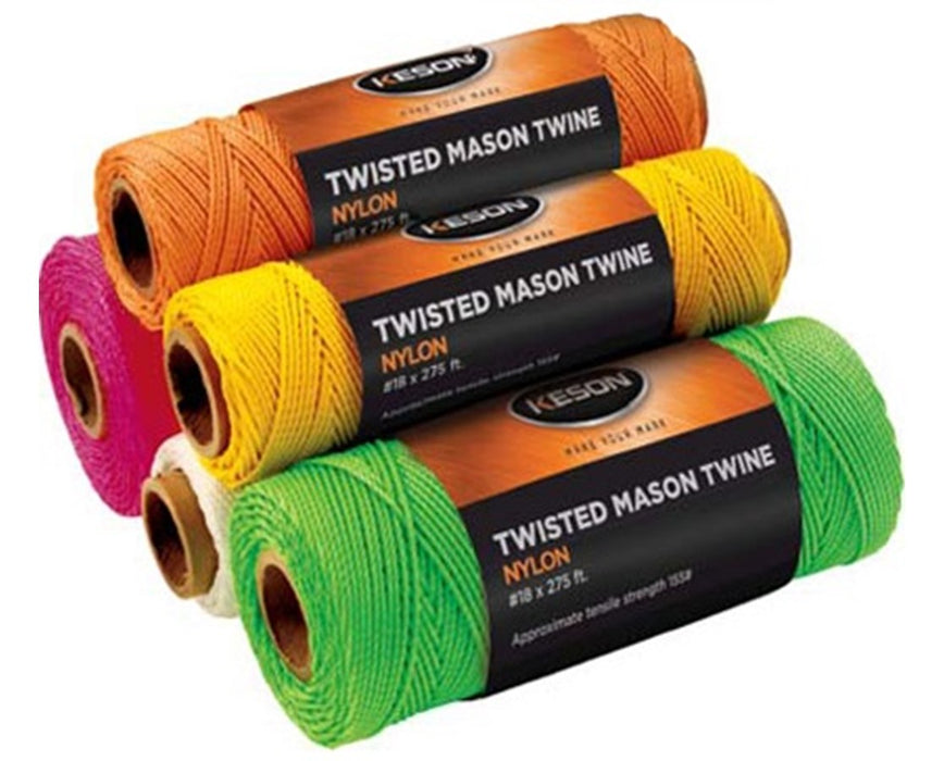 545 Ft. Orange Twisted Nylon Mason Twine (12-Pack)