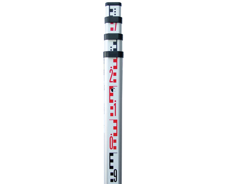 GSS111 Dual-Face Aluminum Leveling Rod, Metric & Sprinter Barcode