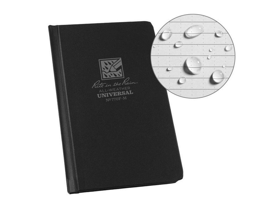 Pocket-Sized Fabrikoid Hard Cover Book Black