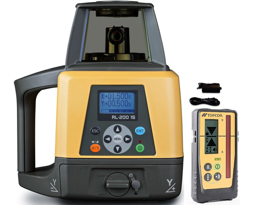 Topcon RL-200 1S Single Grade Laser with LS-100D Laser Receiver & Rechargeable Battery - 314910782