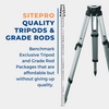 13' Aluminum Leveling Rod & Tripod Package - Inches