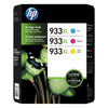 New, Pre-Owned - HP 933XL Cyan, Magenta, Yellow Ink Cartridge- 3 Pack