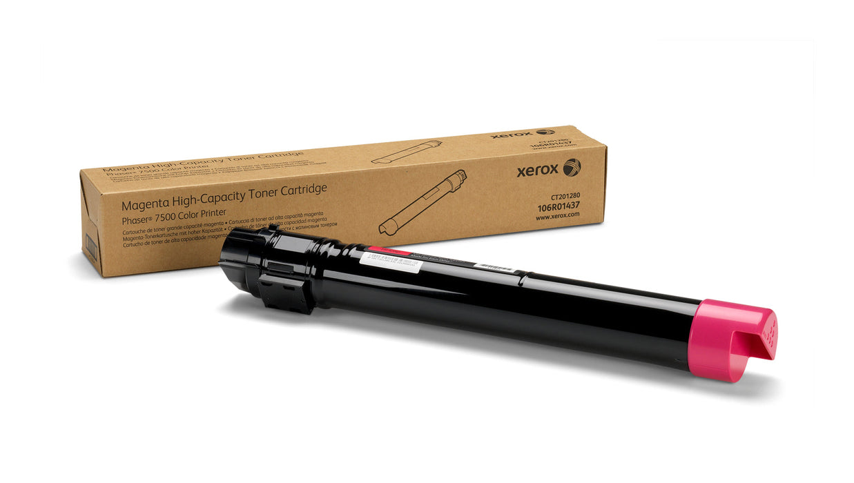 New, Pre-Owned - Xerox Phaser 7500 High Yield Magenta Toner Cartridge, 106R01437