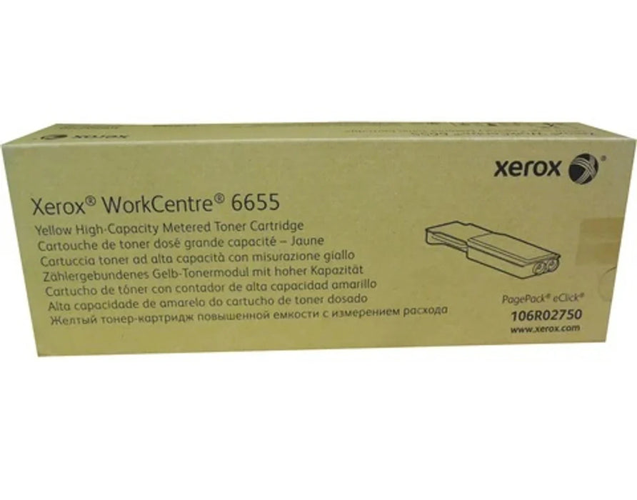 New, Pre-Owned - Xerox WORKCENTRE 6655 High Yield Yellow Toner Cartridge, 106R02750