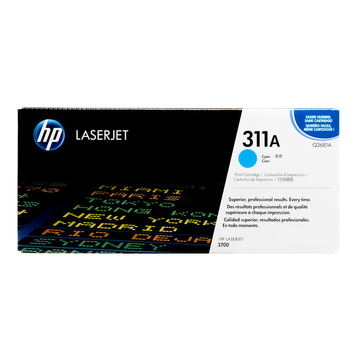 New, Pre-Owned - HP 311A Cyan Toner Cartridge, Q2681A