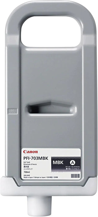 New, Pre-Owned - Canon PFI-703MBK Standard Yield Mattle Black Ink Cartridge, 2962B001AA