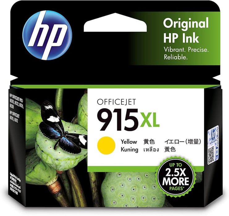 New, Pre-Owned - HP 915XL High Yield Yellow Inkjet Cartridge, 3YM21AA