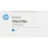 New, Pre-Owned - HP 775M/776M Cyan DesignJet Ink Cartridge, 3WW81A