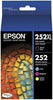 New, Pre-Owned - Epson T252XL Black and T252 Cyan, Magenta, Yellow Ink Cartridges