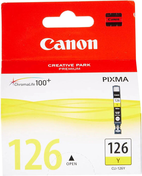 New, Pre-Owned - Canon 126 Standard Yield Yellow Ink Cartridge, 4564B001