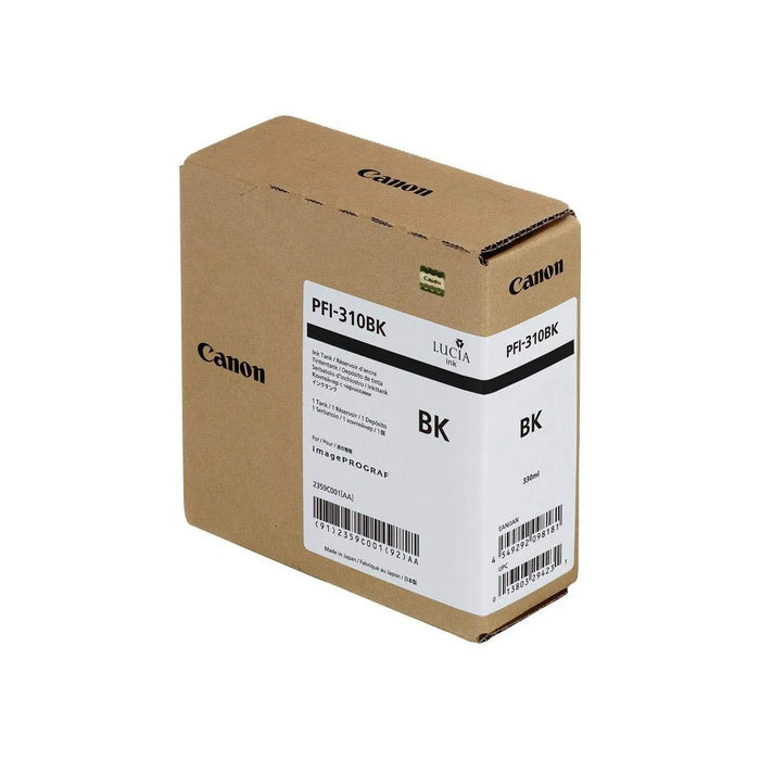New, Pre-Owned - Canon PFI-310BK (330ml) Black Pigment Ink Tank, 2359C001AA