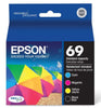 New, Pre-Owned - Epson 69 Black, Cyan, Magenta and Yellow Ink Cartridges