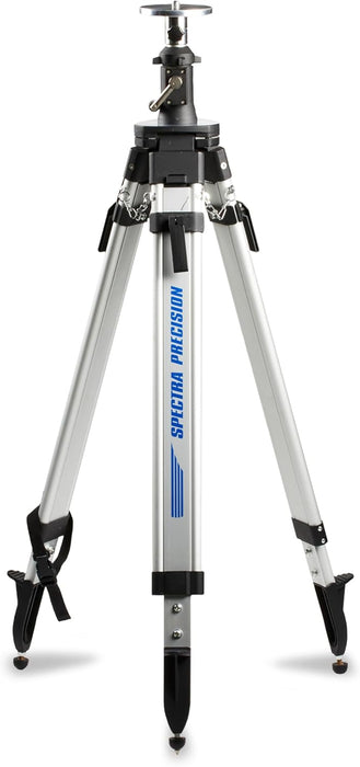 2162 Elevating, Flat Head Heavy Duty Aluminum Tripod for Rotary Laser Levels and Grade Lasers