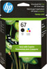 New, Pre-Owned - HP 67 Black and Color Ink Cartridge-2 Pack