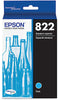 New, Pre-Owned - Epson 822 Standard Yield Cyan Single Ink Cartridge