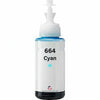 US Remanufactured for Epson 664 (T664220-S) 70ml Cyan High Yield Ink Bottle Made in the USA, T664220-S