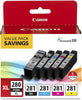 New, Pre-Owned - Canon PGI-280XL/CLI-281 Black and Color Ink Cartridges-5 Pack