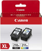 New, Pre-Owned - Canon PG-210 XL / CL-211 XL black and Color Ink Cartridges