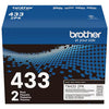 New, Pre-Owned - Brother TN433 High Yield Black Toner Cartridge, 2-Pack