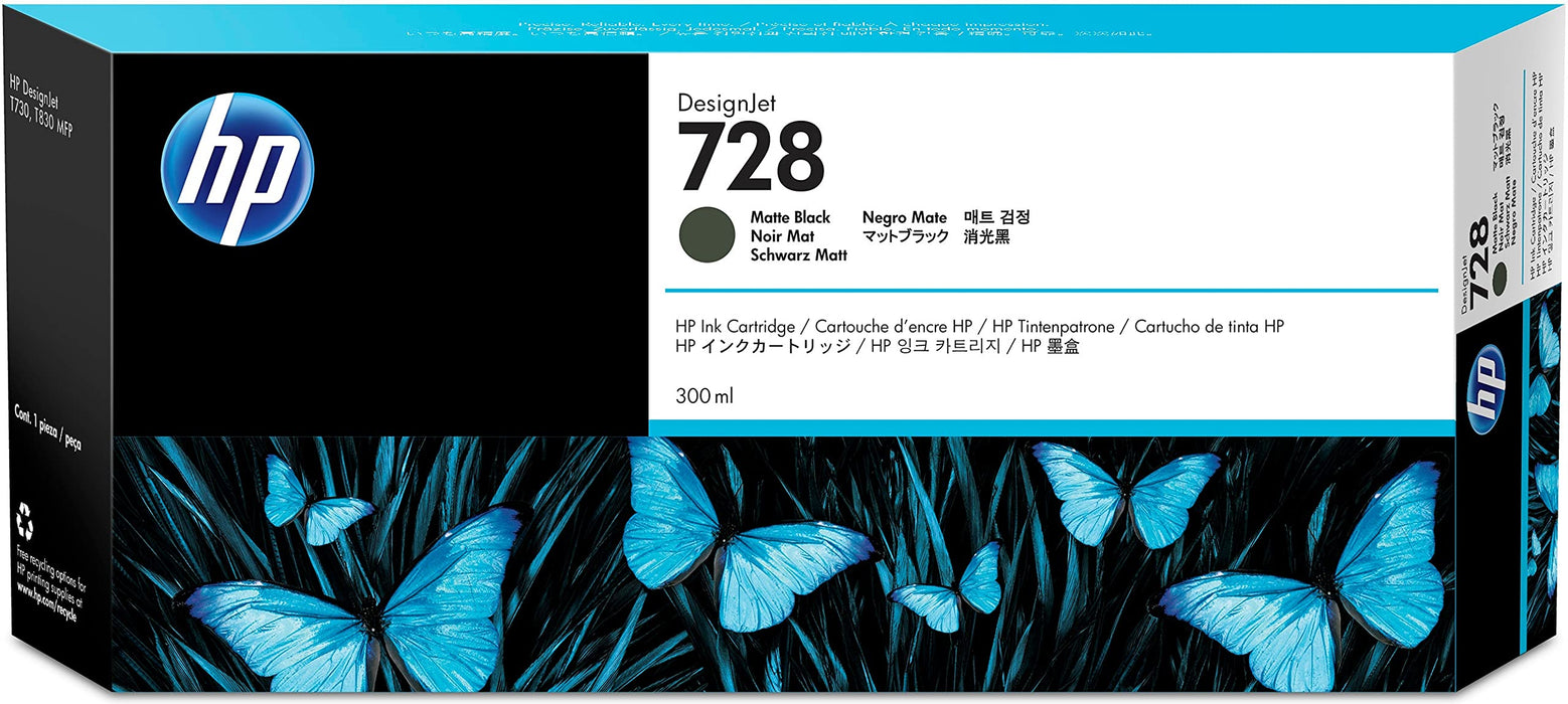 New, Pre-Owned - HP 728 300-ml (F9J68A) Matte Black New, Pre-Owned - Ink Cartridge
