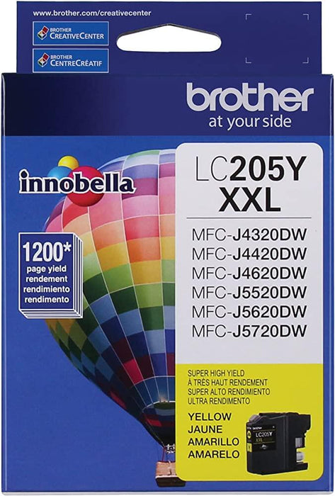 New, Pre-Owned - Brother LC205XXL Extra High Yield Yellow Ink Cartridge