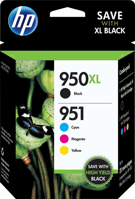 New, Pre-Owned - HP 950XL Black & 951 Cyan, Magenta & Yellow Ink Cartridges