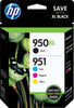 New, Pre-Owned - HP 950XL Black & 951 Cyan, Magenta & Yellow Ink Cartridges