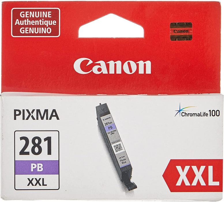 New, Pre-Owned - Canon CLI-281XXL Extra High Yield Photo Blue Ink Cartridge