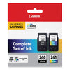 New, Pre-Owned - Canon PG-260/CL-261 Standard Yield Black & Color Ink Cartridge, 3706C005