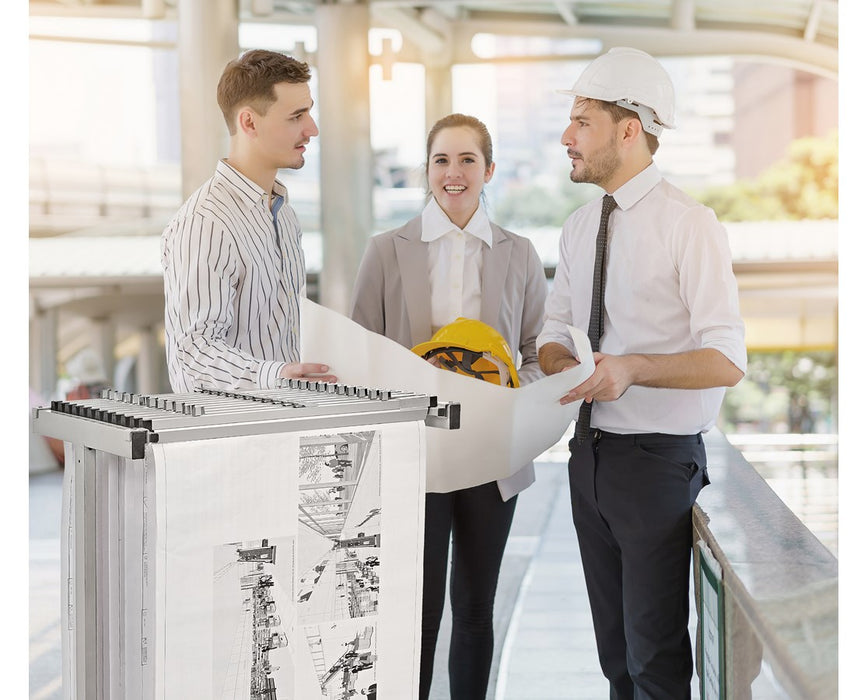 Blueprint Storage Expandable Mobile Plan Center Rack