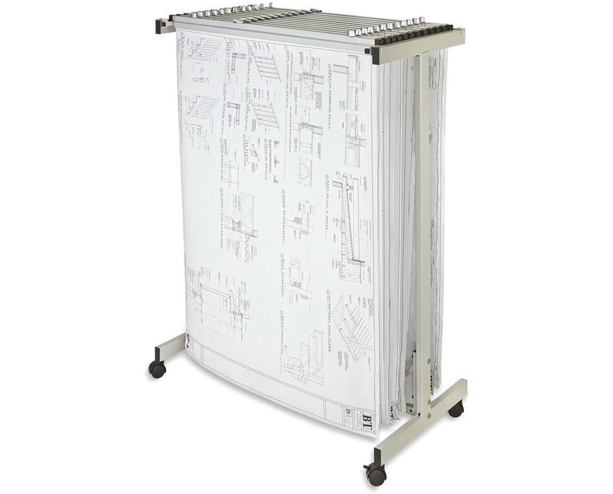 Blueprint Storage Expandable Mobile Plan Center Rack