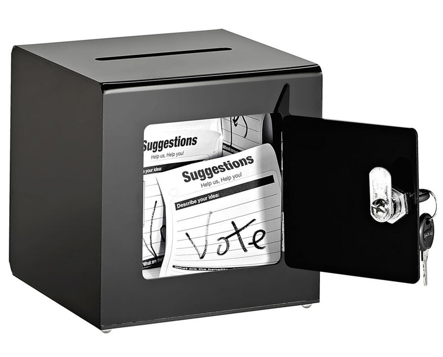 Acrylic Ballot and Donation Box with Easy Open Rear Door