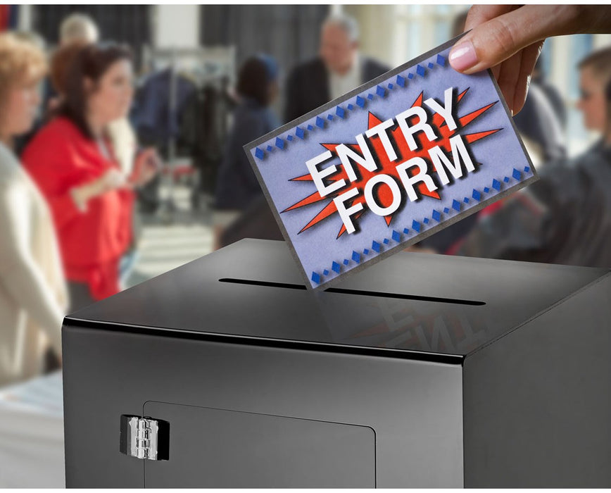 Acrylic Ballot and Donation Box with Easy Open Rear Door