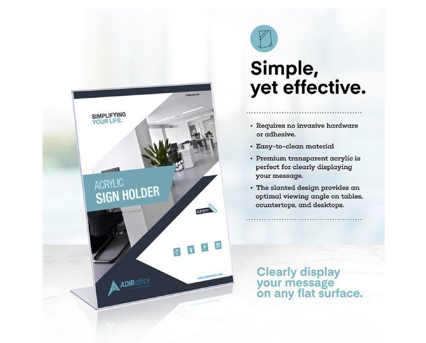Slanted Side-Loading Sign Holder