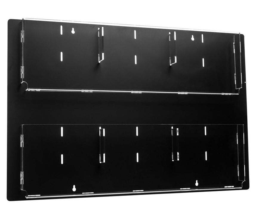 Hanging Magazine Rack with Adjustable Pockets 29 x 23 inches, Black