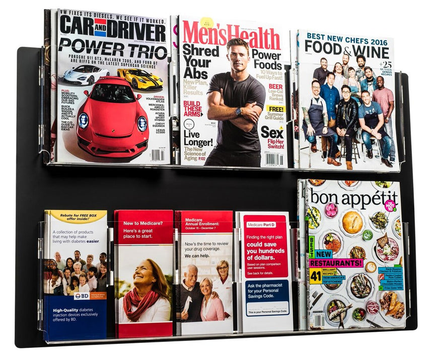 Hanging Magazine Rack with Adjustable Pockets