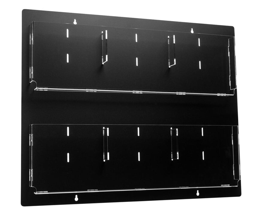 Hanging Magazine Rack with Adjustable Pockets 30 x 20 inches, Black