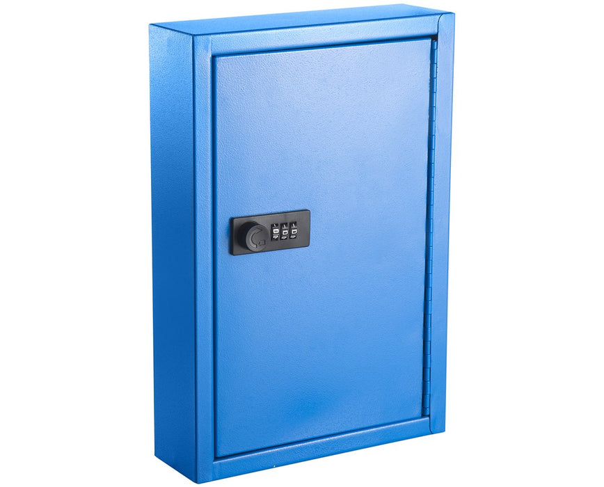 AdirOffice Key Cabinet with Combination Lock, 40 Hooks Blue 682-40-BLU