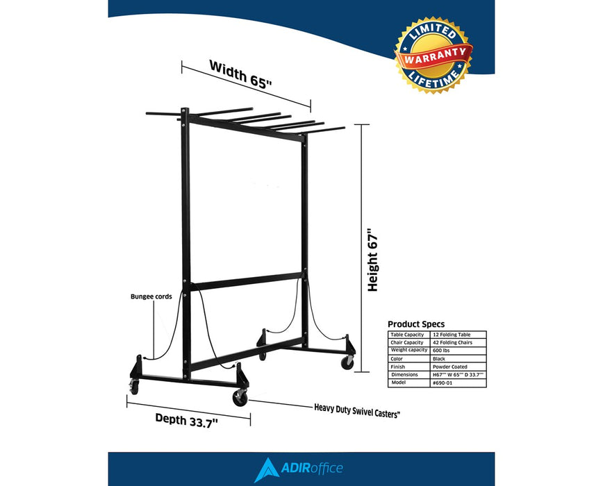 Chair & Table Combo Cart