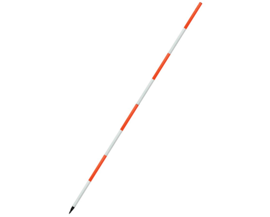 Aluminum Range Pole Orange & White w/ Point