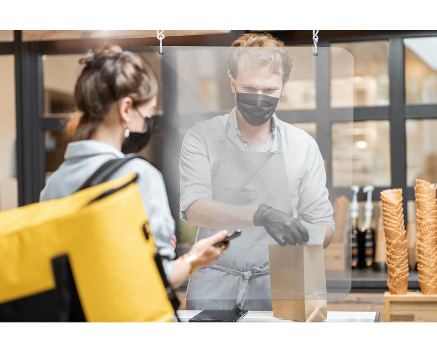 Acrylic Hanging Protective Sneeze Shield