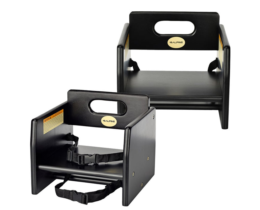 Wooden Child Booster Chair - Pack of 2 - Espresso