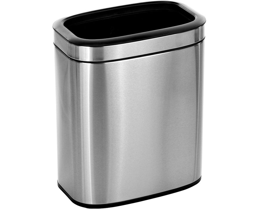 Stainless Steel Open Trash Can 20 L / 5.3 gal with Single Compartment